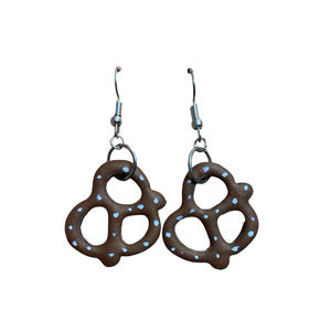 Handmade Pretzel Dangle Earrings